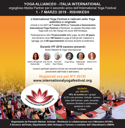 Yoga Alliance® Partnership IYF - Rishikesh 2019